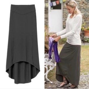 Athleta | stretchy black high-low maxi skirt